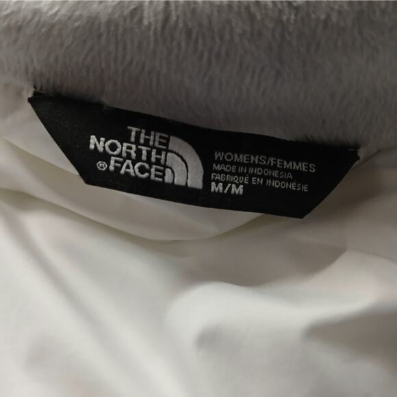 The North Face Quilted Full Zip Jacket Women's Medium White Gray Gorpcore Hiking - Picture 9 of 11
